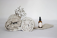 Úžitkový textil - Ľanový obojstranný uterák (45x75cm štandartná veľkost) - 13757523_