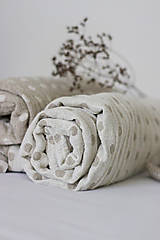 Úžitkový textil - Ľanový obojstranný uterák - 13757528_