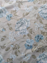 Textil - VLNIENKA na mieru 100 % bavlna deka 200 x 200 cm/ 200 x 220 cm / 200 x 240 cm / 220 x 240 cm Pivónia tyrkysová - 13761089_