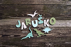 Tabuľky - 6cm drevené písmenká vzor Jaruško - 13764130_