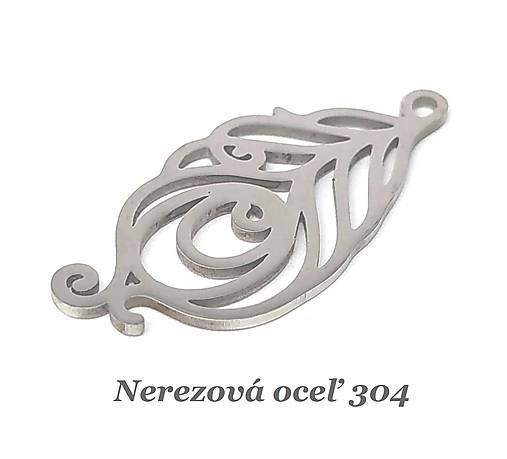 Komponenty - Pierko /M8194/ - nerezová oceľ 304 - 13762875_