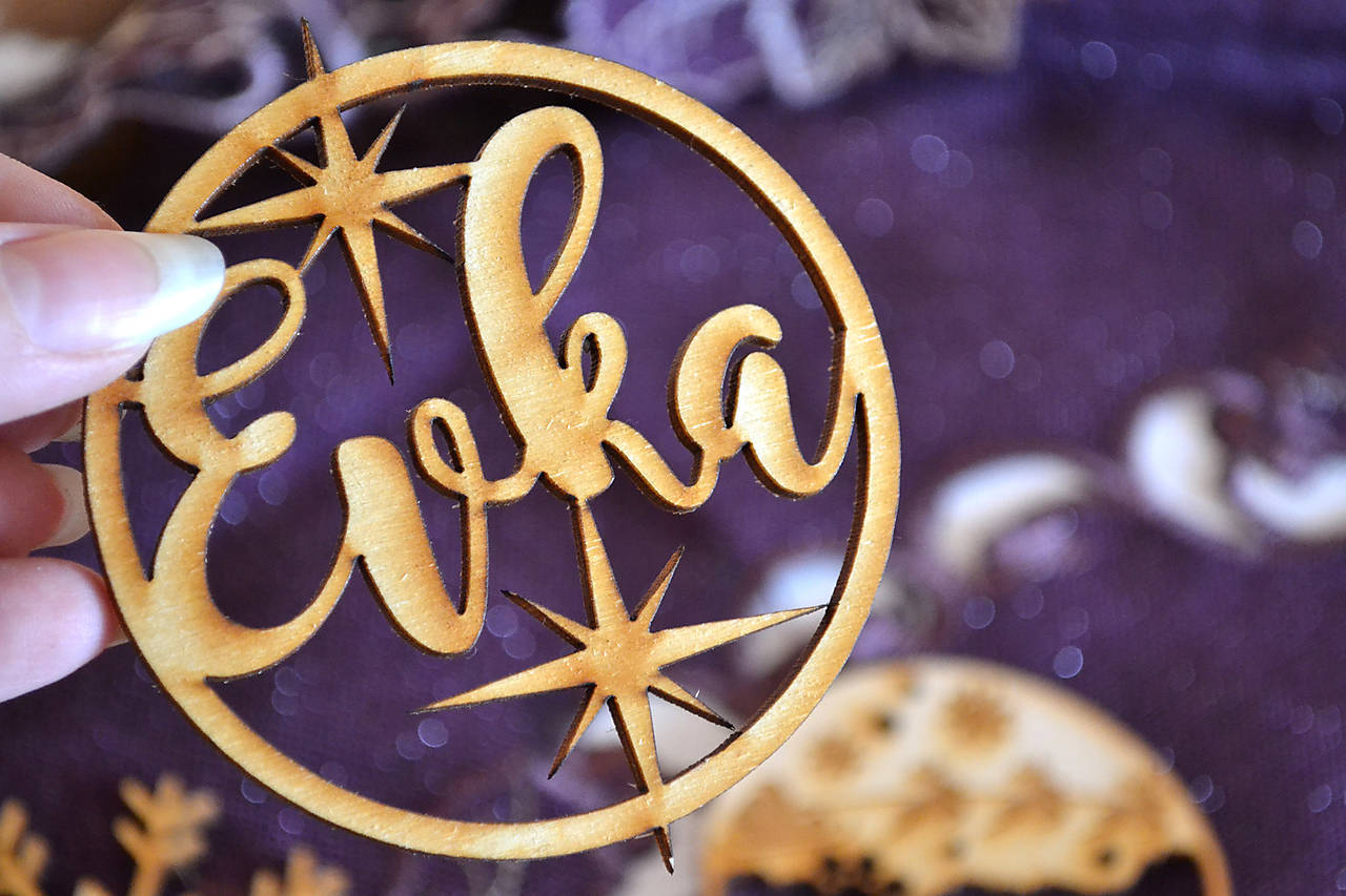 Set vianočné ozdoby mená (2 ozdoby)