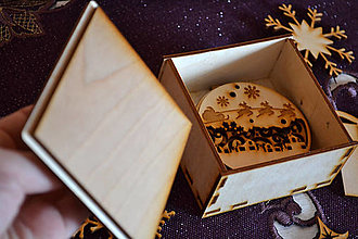 Dekorácie - Set vianočné ozdoby klassic v krabičke - 13765915_