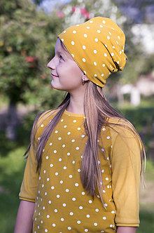 Detské čiapky - Dievčenská čiapka "Simply dots :)" - 13762991_