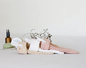 Úžitkový textil - Ľanová žinka na telo a tvár 3ks - 13764160_