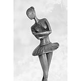 Baletka, cínová socha, moderná, originálna, umenie