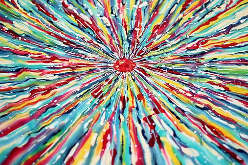 Ručne maľovaná hodvábna šatka - Abstrakt