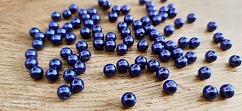 Korálky - Perličky 8 mm (Modrá) - 13769830_