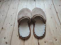 Ponožky, pančuchy, obuv - VLNIENKA barefoot papuče na doma 100% ovčia vlna MERINO TOP SUPER WASH Camel - 13767265_