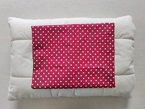 Úžitkový textil - VLNIENKA obliečka na vankúš 40 x 60 CM  na mieru 100% bavlna Bodka bordová - 13769527_