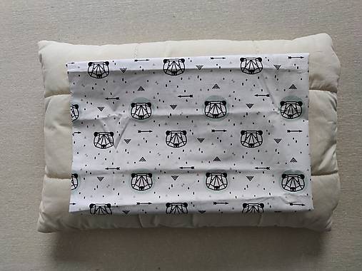VLNIENKA Detská obliečka na vankúš 40 x 60 CM  na mieru 100% bavlna Panda Mint