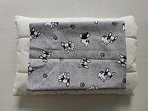 Detský textil - VLNIENKA Detská obliečka na vankúš 40 x 60 CM  na mieru 100% bavlna Psíček šedý - 13769542_