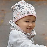 Detské súpravy - Bavlnený set obojstranný jednorožec pink - 13767788_