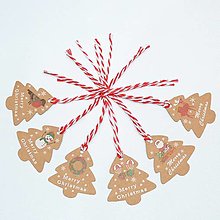 Papier - Vianočná visačka - stromček 1 - 13766777_