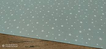 Textil - Bavlnená látka - Hviezdičky na modrom - cena za 10 centimetrov - 13770844_