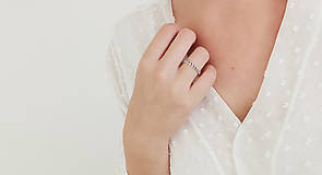 Prstene - Strieborný prsteň - 13773447_