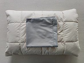 Detský textil - VLNIENKA obliečka na vankúš 40 x 60 CM na mieru 100% bavlna pastelovo šedá - 13773059_
