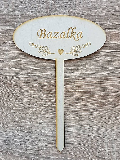 Dekorácie - Zapich ovál do byliniek Bazalka - 13770150_