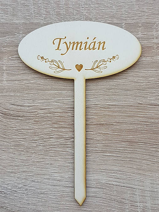 Dekorácie - Zapich ovál do byliniek Tymián - 13770151_