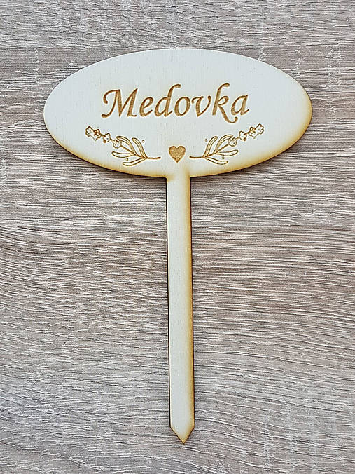 Dekorácie - Zapich ovál do byliniek Medovka - 13770153_