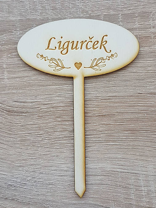 Dekorácie - Zapich ovál do byliniek Ligurček - 13770155_