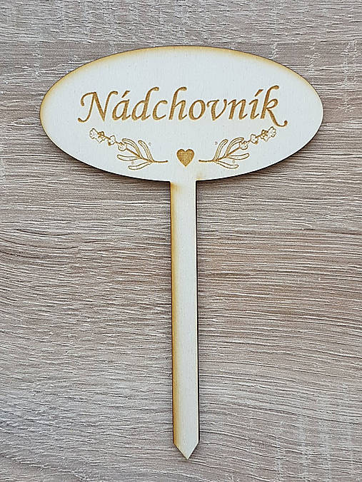 Dekorácie - Zapich ovál do byliniek Nádchovník - 13770159_