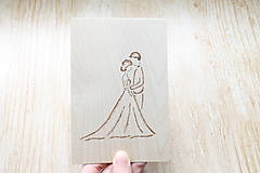 Papiernictvo - Drevený svadobný pozdrav "K vašej svadbe" - 13773158_