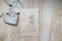 Papiernictvo - Drevený svadobný pozdrav "K vašej svadbe" - 13773161_