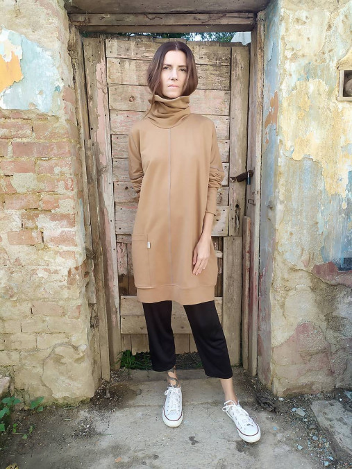 Mikiny - × roláková mikina CAMEL × - 13770121_
