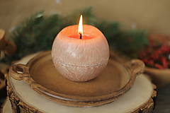 Svietidlá a sviečky - Sviečka zo 100% palmového vosku GUĽA (Hnedá) - 13776093_