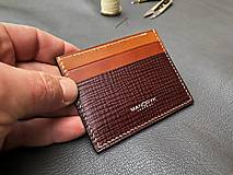 Peňaženky - Kožená peňaženka na karty - Card holder - Brown - 13775763_