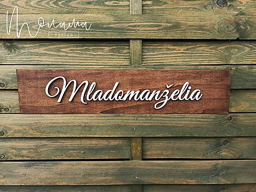 Dekorácie - Svadobná drevená ŠPZ NATALIE - 13774456_