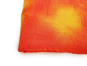 Šály a nákrčníky - "orange&yellow" bavlnený šál skladom:-) - 13775969_