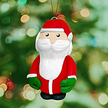Dekorácie - Santa stojaci vianočná ozdoba - 13777187_