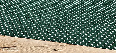 Textil - Bavlnená látka - Kvety na zelenom - cena za 10 centimetro - 13778945_