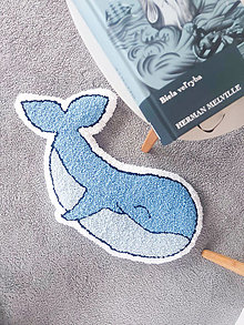 Úžitkový textil - Detský koberec - veľryba - 13778512_