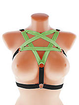 Spodná bielizeň - women harness,postroj pentagram gothic postroj na telo body harness open bra 11 - 13783423_