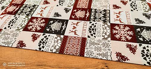 Textil - Bavlnená režná - Winter Snow- cena za 10 cm - 13781800_