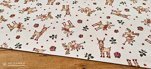 Textil - Bavlnená režná - Sobíci - cena za 10 cm - 13781875_