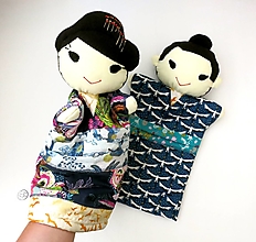 Hračky - Maňuška Japonka/ Japonec v (NE)tradičnom kimone (na objednávku) - 13781430_