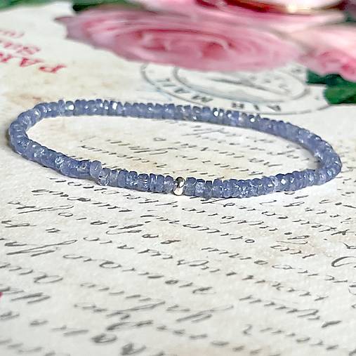 Elastic Tanzanite Bracelet AG925 / Elastický náramok tanzanit striebro