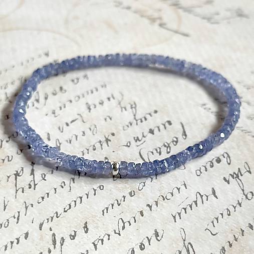 Elastic Tanzanite Bracelet AG925 / Elastický náramok tanzanit striebro