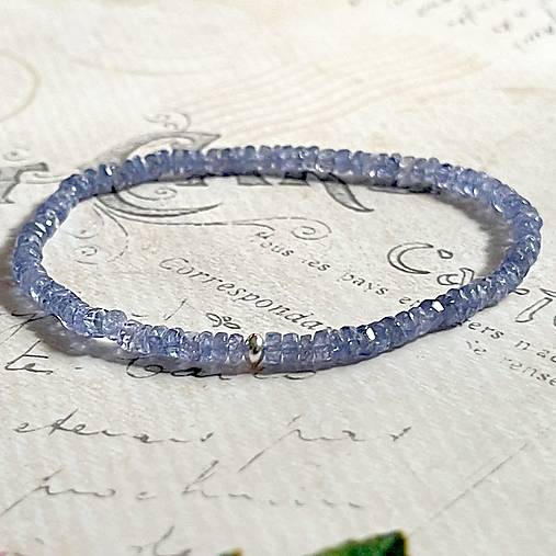 Elastic Tanzanite Bracelet AG925 / Elastický náramok tanzanit striebro