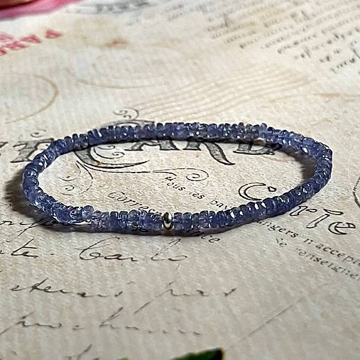 Elastic Tanzanite Bracelet AG925 / Elastický náramok tanzanit striebro