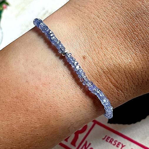 Elastic Tanzanite Bracelet AG925 / Elastický náramok tanzanit striebro