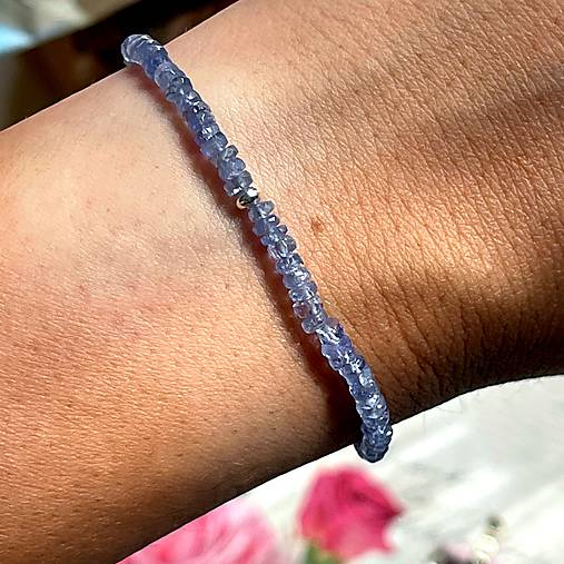 Elastic Tanzanite Bracelet AG925 / Elastický náramok tanzanit striebro