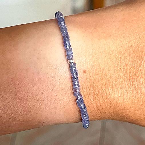 Elastic Tanzanite Bracelet AG925 / Elastický náramok tanzanit striebro