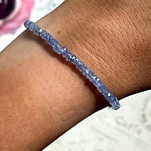 Elastic Tanzanite Bracelet AG925 / Elastický náramok tanzanit striebro