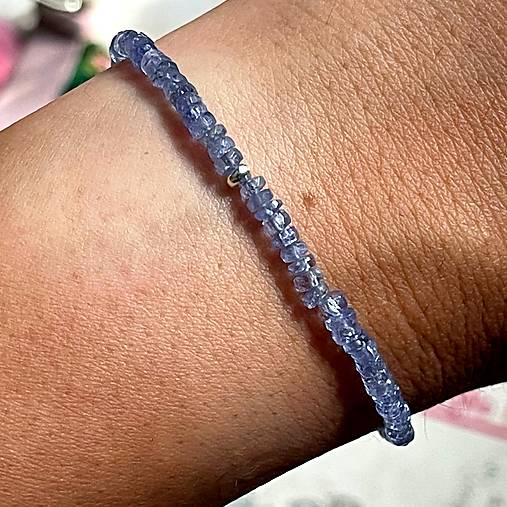 Elastic Tanzanite Bracelet AG925 / Elastický náramok tanzanit striebro