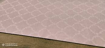 Textil - Bavlna režná -Ružová vyšívaná - cena za 10 centimetrov - 13786489_